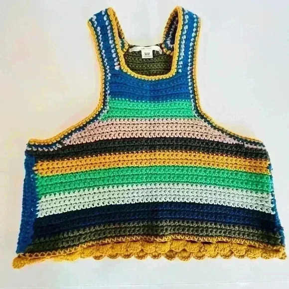 NWOT! Kimchi Blue Knot Stripe Pullover Vest - Picture 4 of 10